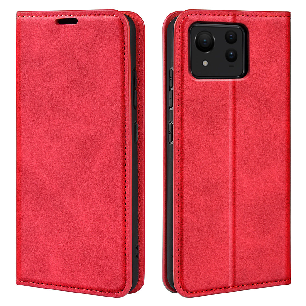 For Asus Zenfone 11 Ultra 5G Case Skin Touch Feeling PU Leather Stand Phone Cover