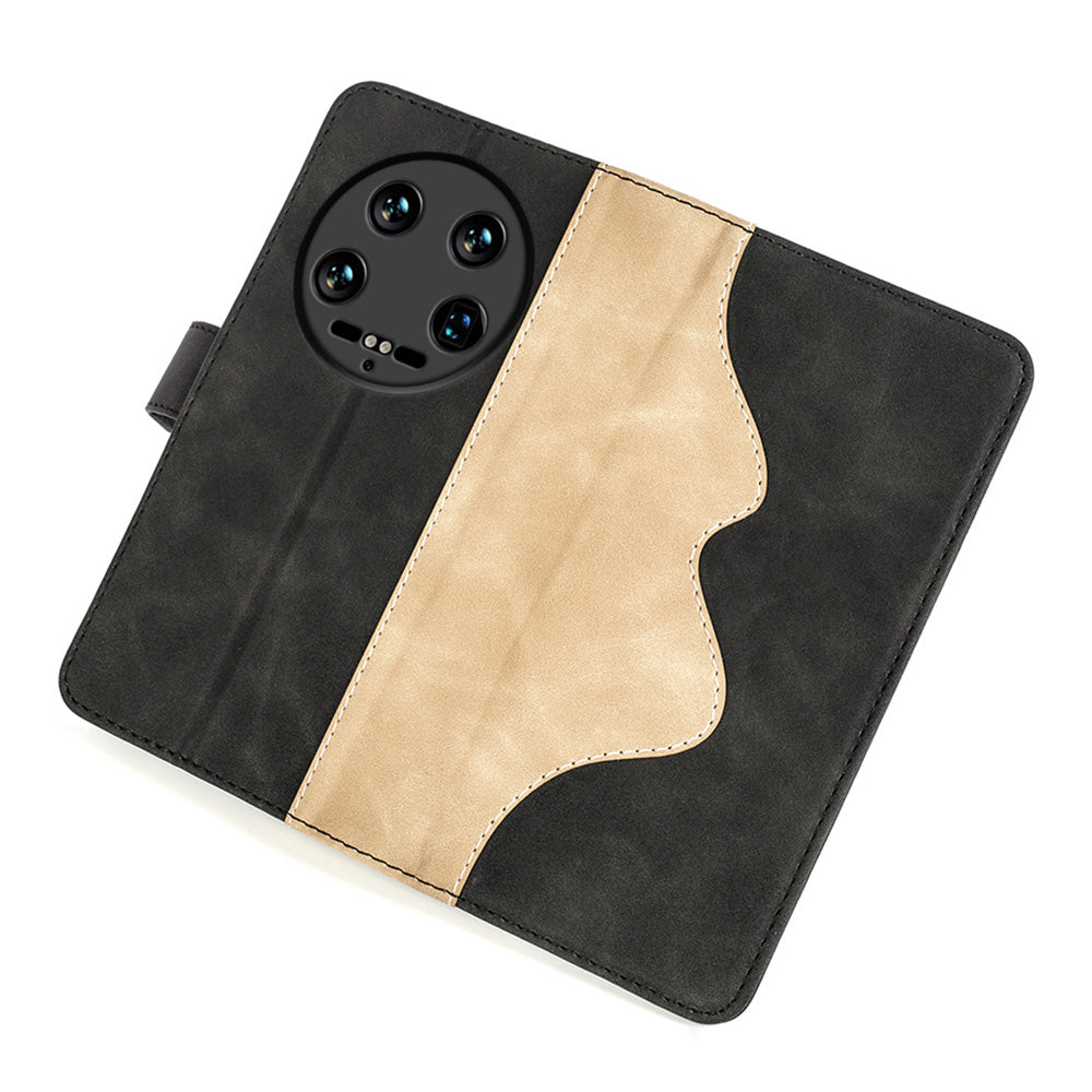 For Xiaomi 14 Ultra Wallet Phone Case PU Leather Color Splicing Leather Flip Cover