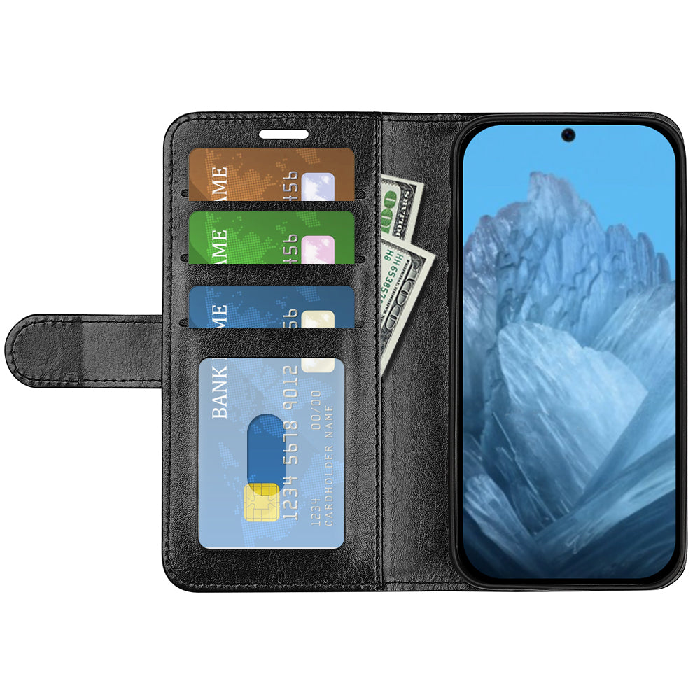 For Google Pixel 9 Case Crazy Horse Texture TPU+PU Leather Wallet Flip Phone Cover