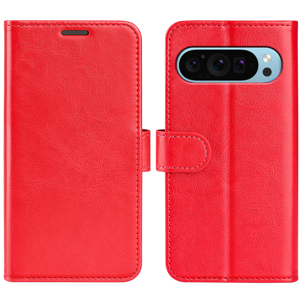 For Google Pixel 9 Case Crazy Horse Texture TPU+PU Leather Wallet Flip Phone Cover
