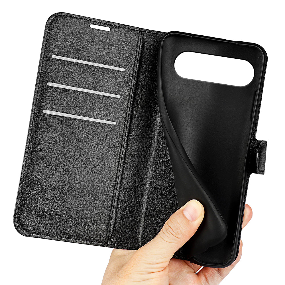 For Google Pixel 9 PU Leather Phone Case Litchi Texture Shockproof Cell Phone Back Cover