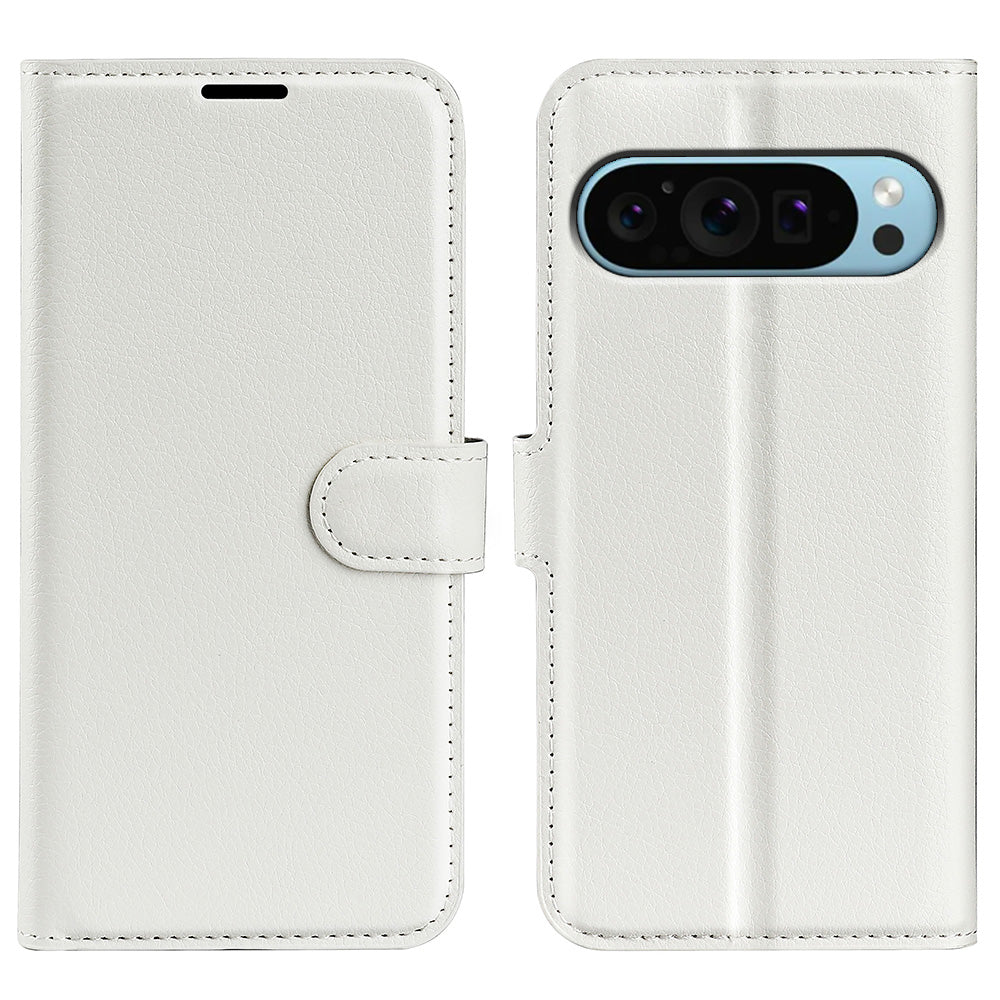 For Google Pixel 9 PU Leather Phone Case Litchi Texture Shockproof Cell Phone Back Cover