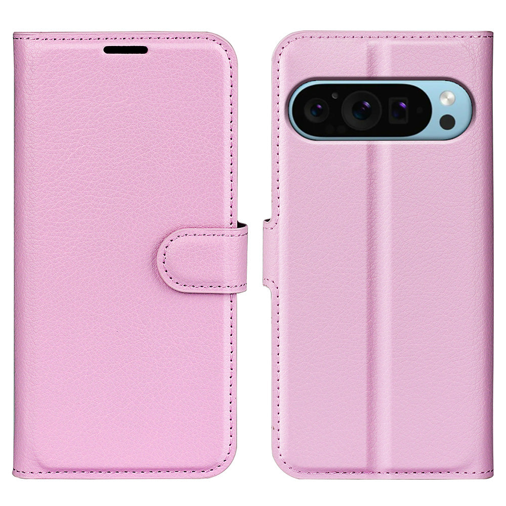 For Google Pixel 9 PU Leather Phone Case Litchi Texture Shockproof Cell Phone Back Cover