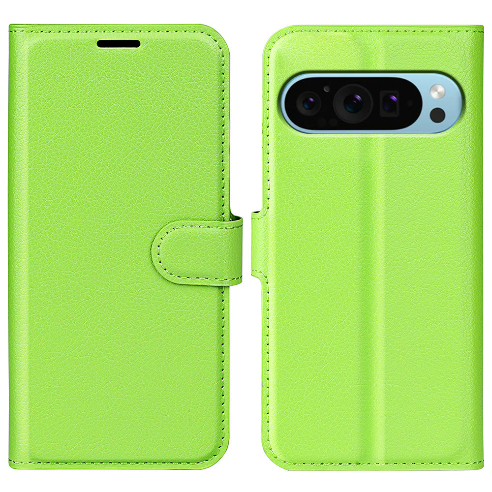 For Google Pixel 9 PU Leather Phone Case Litchi Texture Shockproof Cell Phone Back Cover