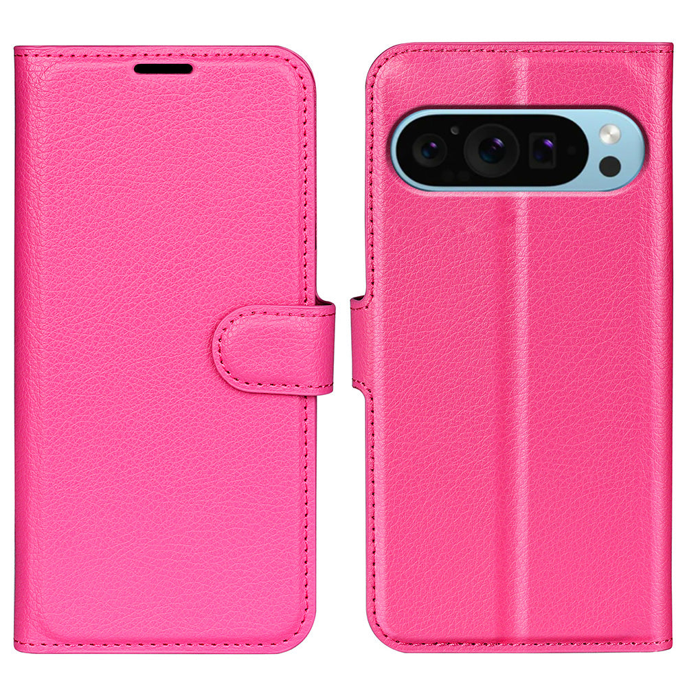 For Google Pixel 9 PU Leather Phone Case Litchi Texture Shockproof Cell Phone Back Cover