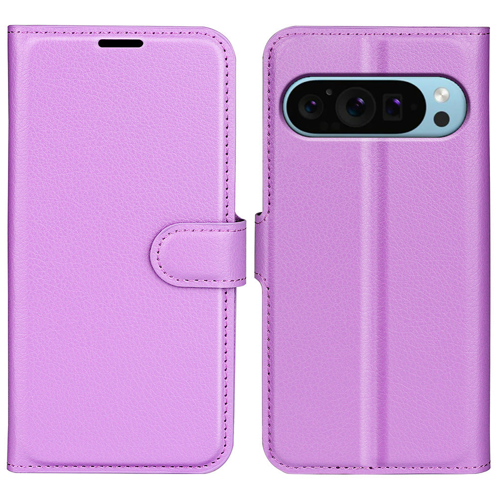 For Google Pixel 9 PU Leather Phone Case Litchi Texture Shockproof Cell Phone Back Cover