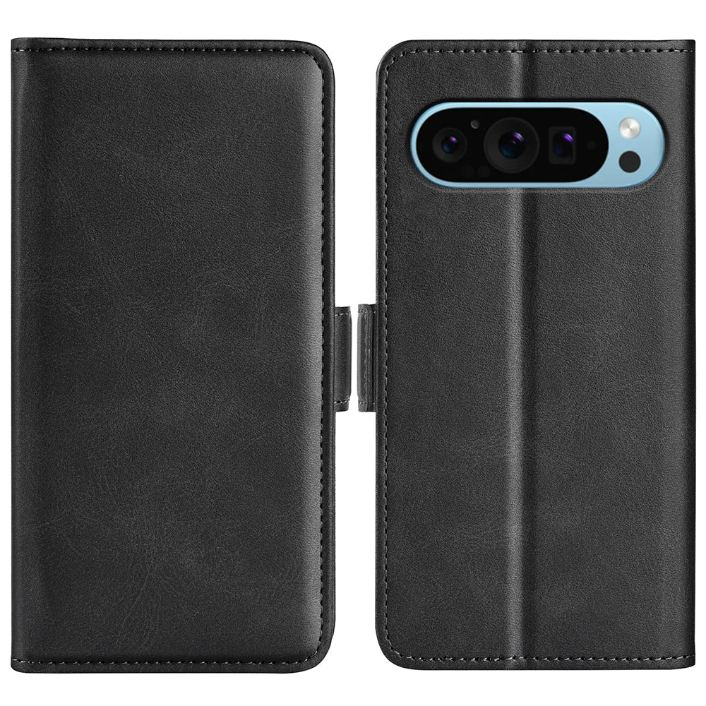 For Google Pixel 9 Case Calf Texture PU Leather Wallet Folio Flip Phone Cover