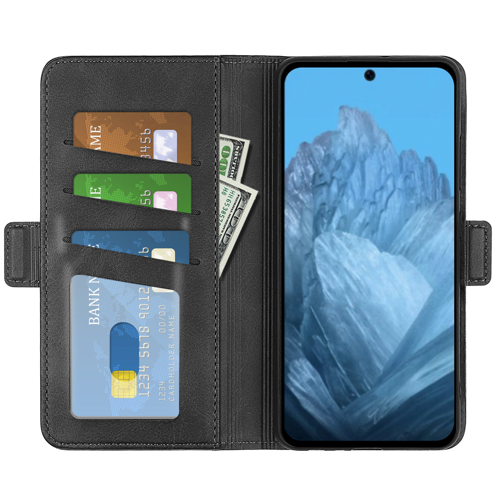 For Google Pixel 9 Case Calf Texture PU Leather Wallet Folio Flip Phone Cover