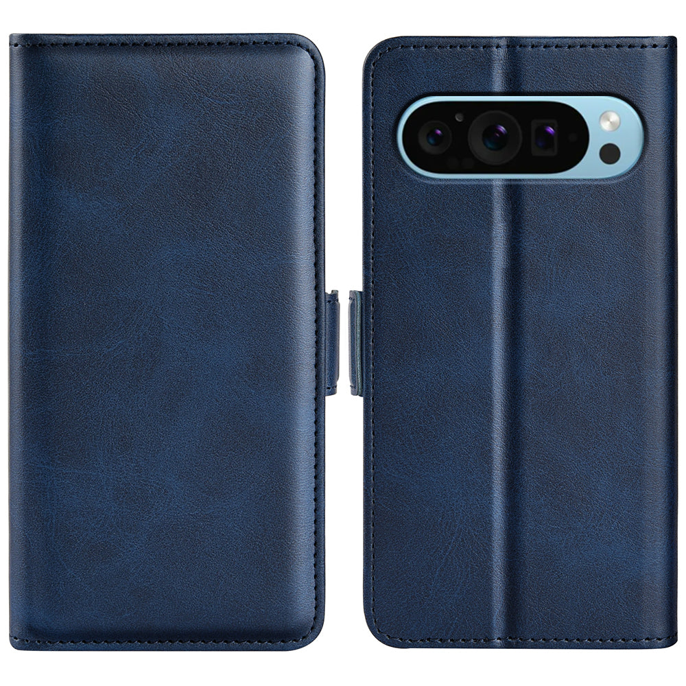 For Google Pixel 9 Case Calf Texture PU Leather Wallet Folio Flip Phone Cover