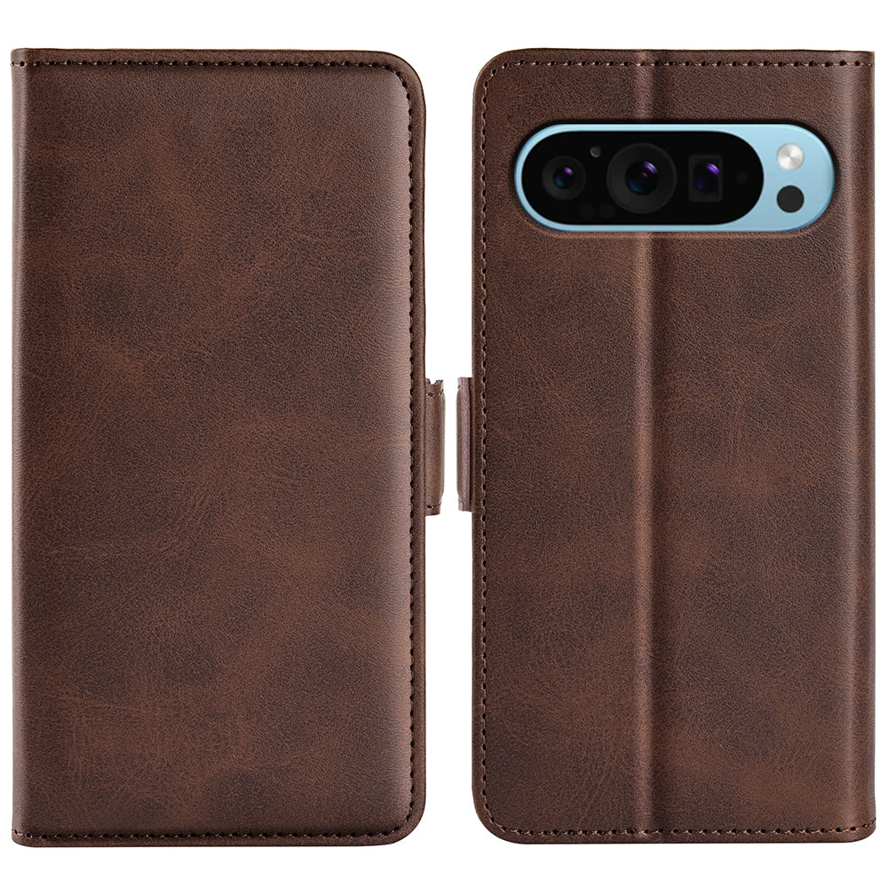 For Google Pixel 9 Case Calf Texture PU Leather Wallet Folio Flip Phone Cover