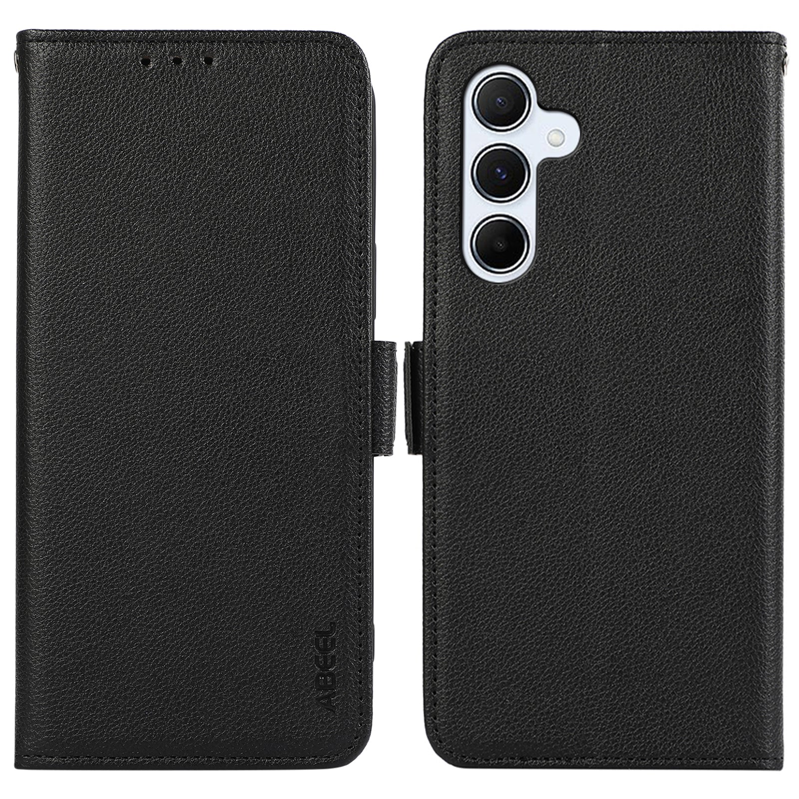 ABEEL For Samsung Galaxy A34 5G Leather Case RFID Blocking Adjustable Stand Phone Cover