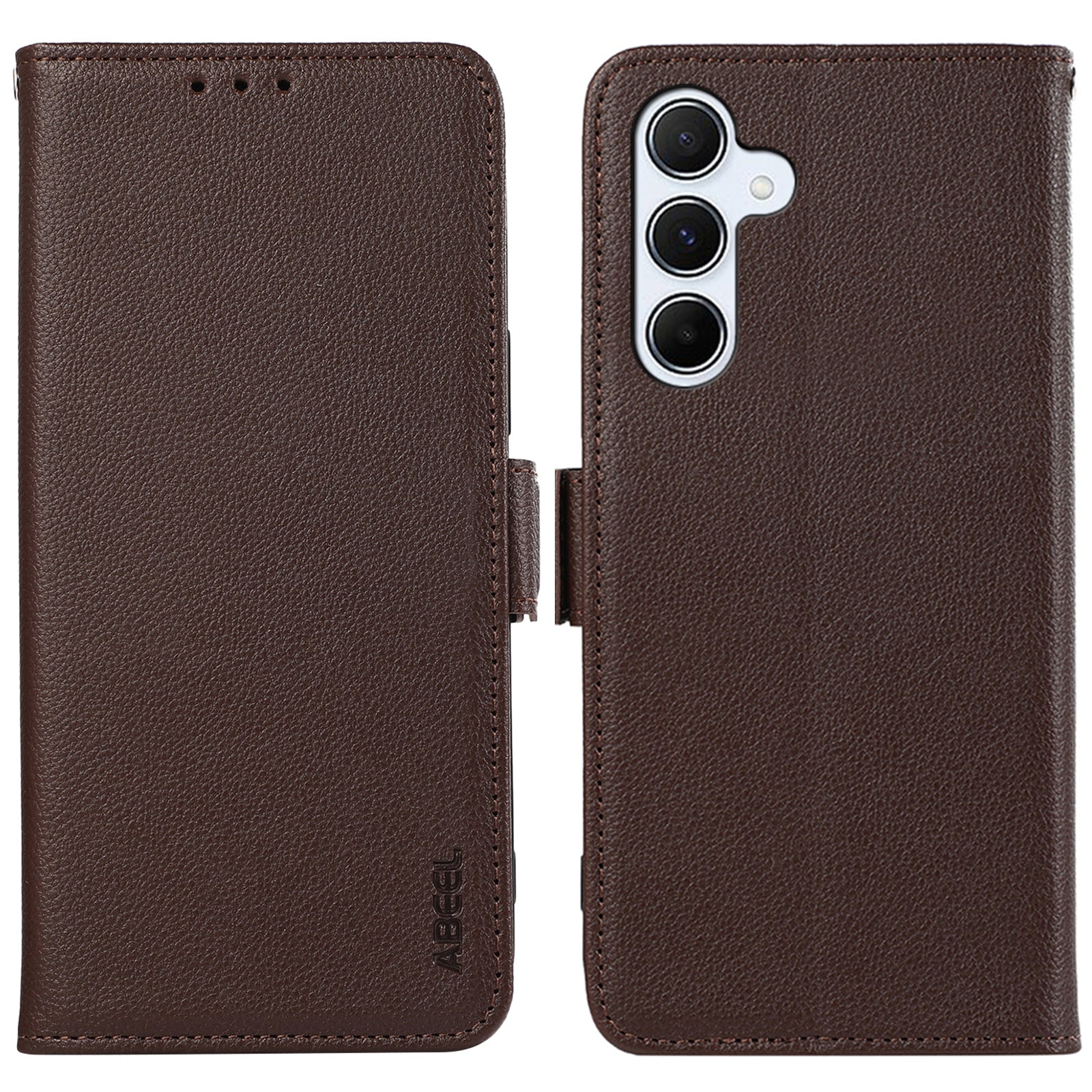 ABEEL For Samsung Galaxy A34 5G Leather Case RFID Blocking Adjustable Stand Phone Cover
