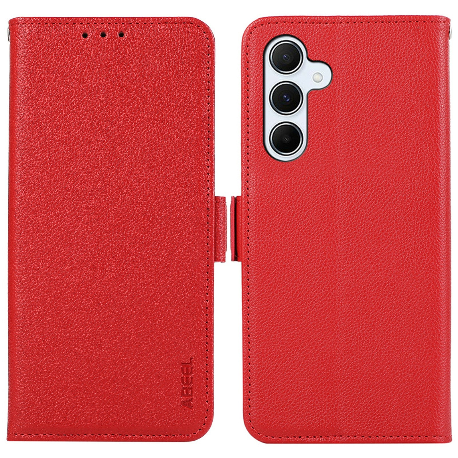 ABEEL For Samsung Galaxy A34 5G Leather Case RFID Blocking Adjustable Stand Phone Cover