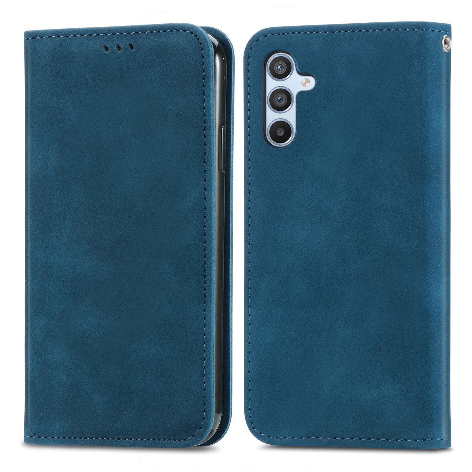 For Samsung Galaxy A34 5G Case Skin-touch Leather Phone Cover with Card Slots Stand