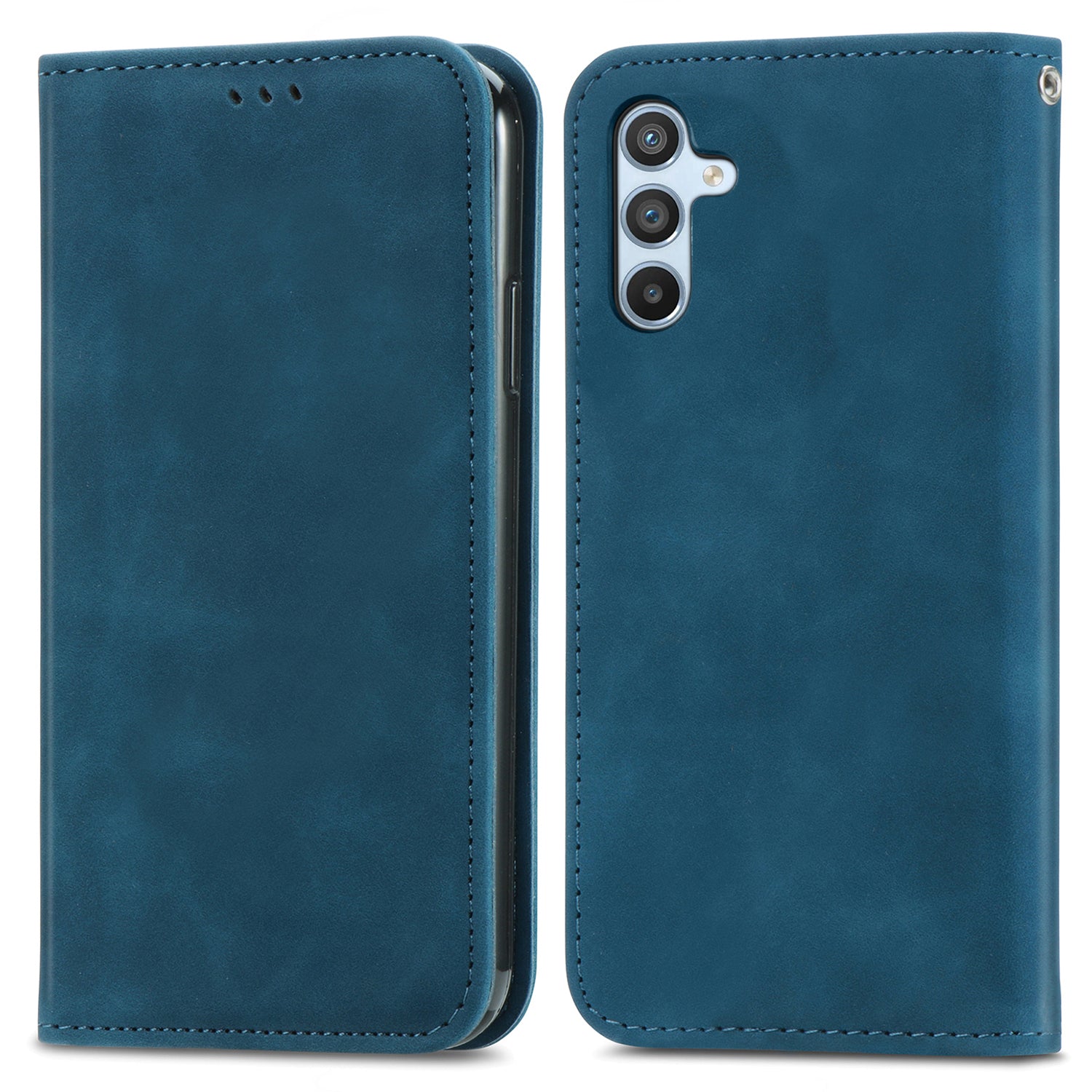 For Samsung Galaxy A35 5G Case Skin Touch Feeling Magnetic Closing Stand Cell Phone Cover