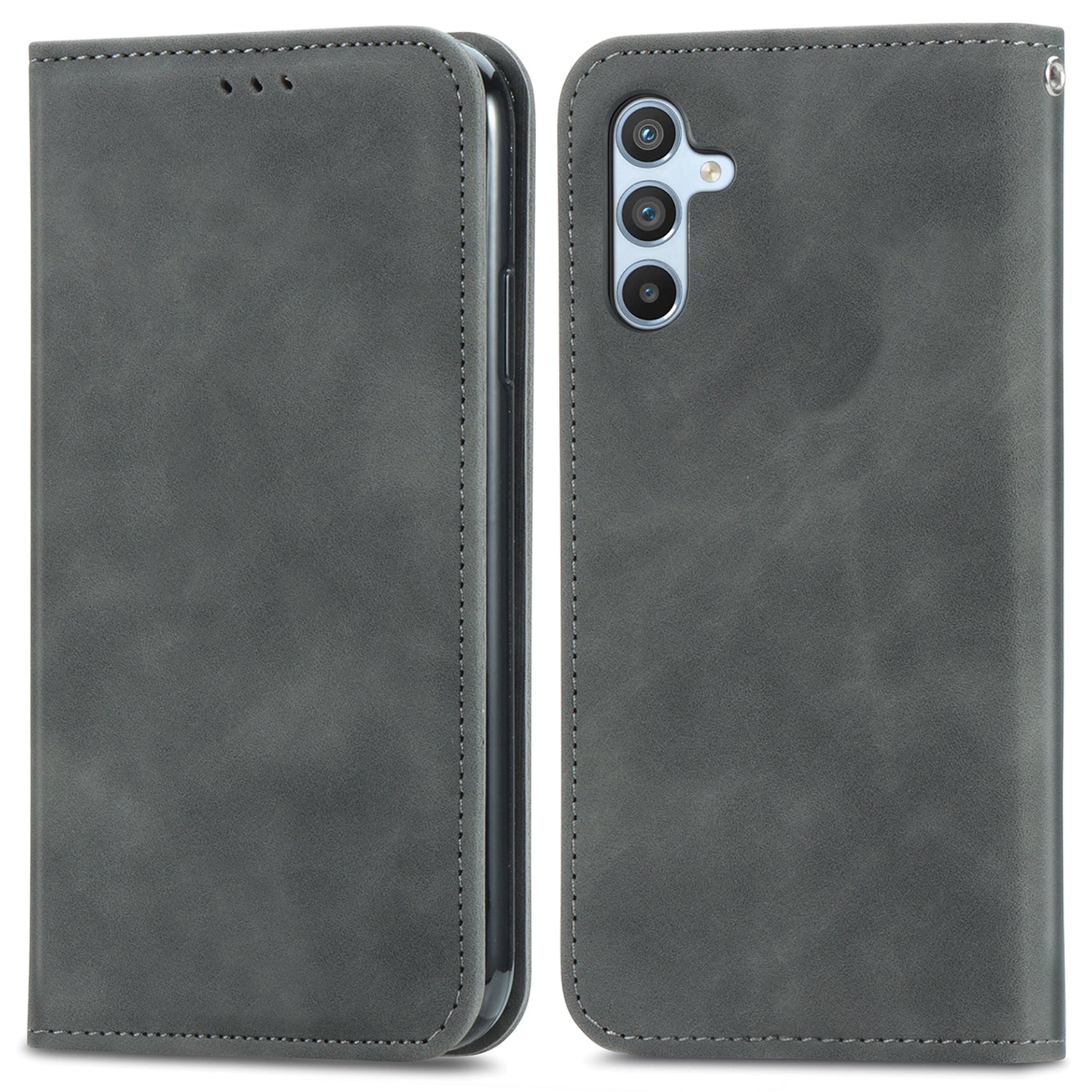 For Samsung Galaxy A35 5G Case Skin Touch Feeling Magnetic Closing Stand Cell Phone Cover