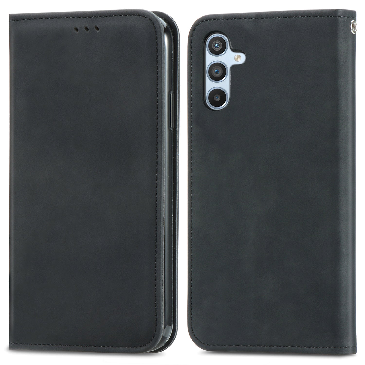 For Samsung Galaxy A35 5G Case Skin Touch Feeling Magnetic Closing Stand Cell Phone Cover