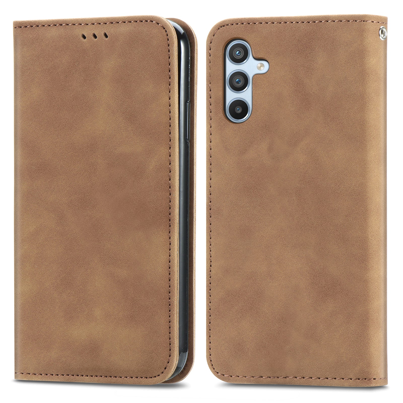For Samsung Galaxy A55 5G Case Card Slots Skin-touch Leather Flip Phone Cover