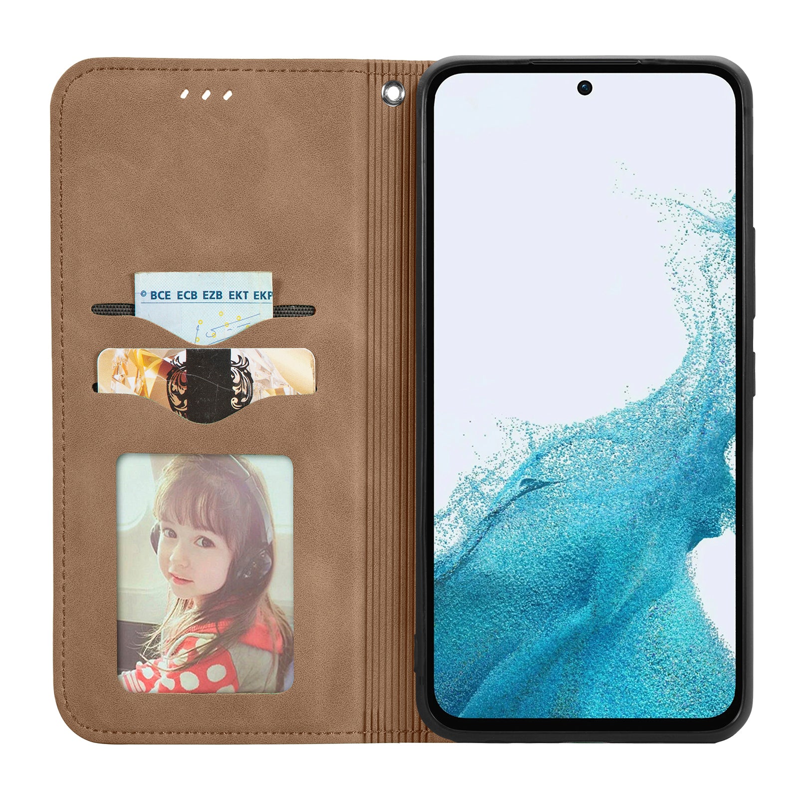 For Samsung Galaxy A55 5G Case Card Slots Skin-touch Leather Flip Phone Cover