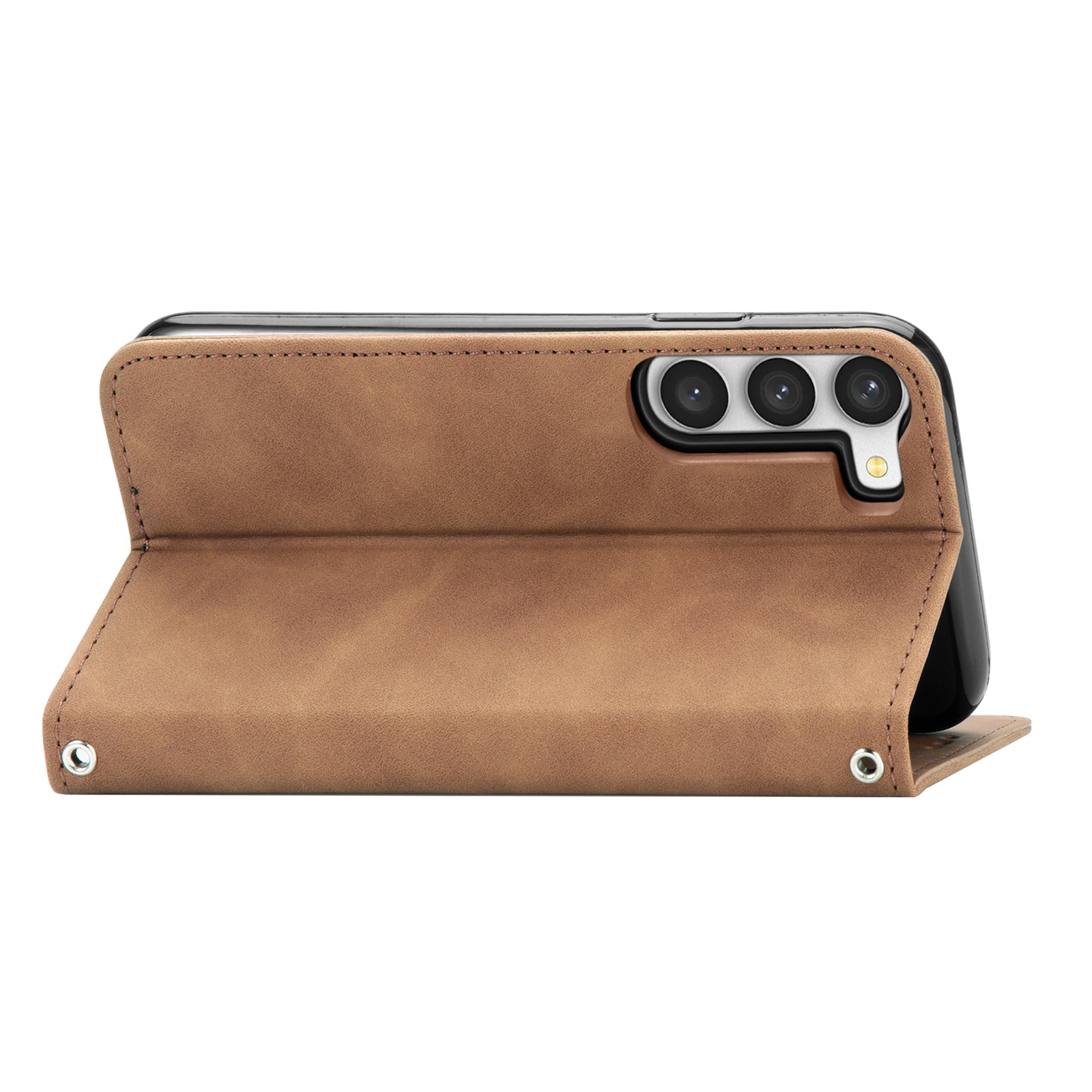 For Samsung Galaxy S23+ Case Magnetic Closing PU Leather+TPU Scratch-proof Phone Cover