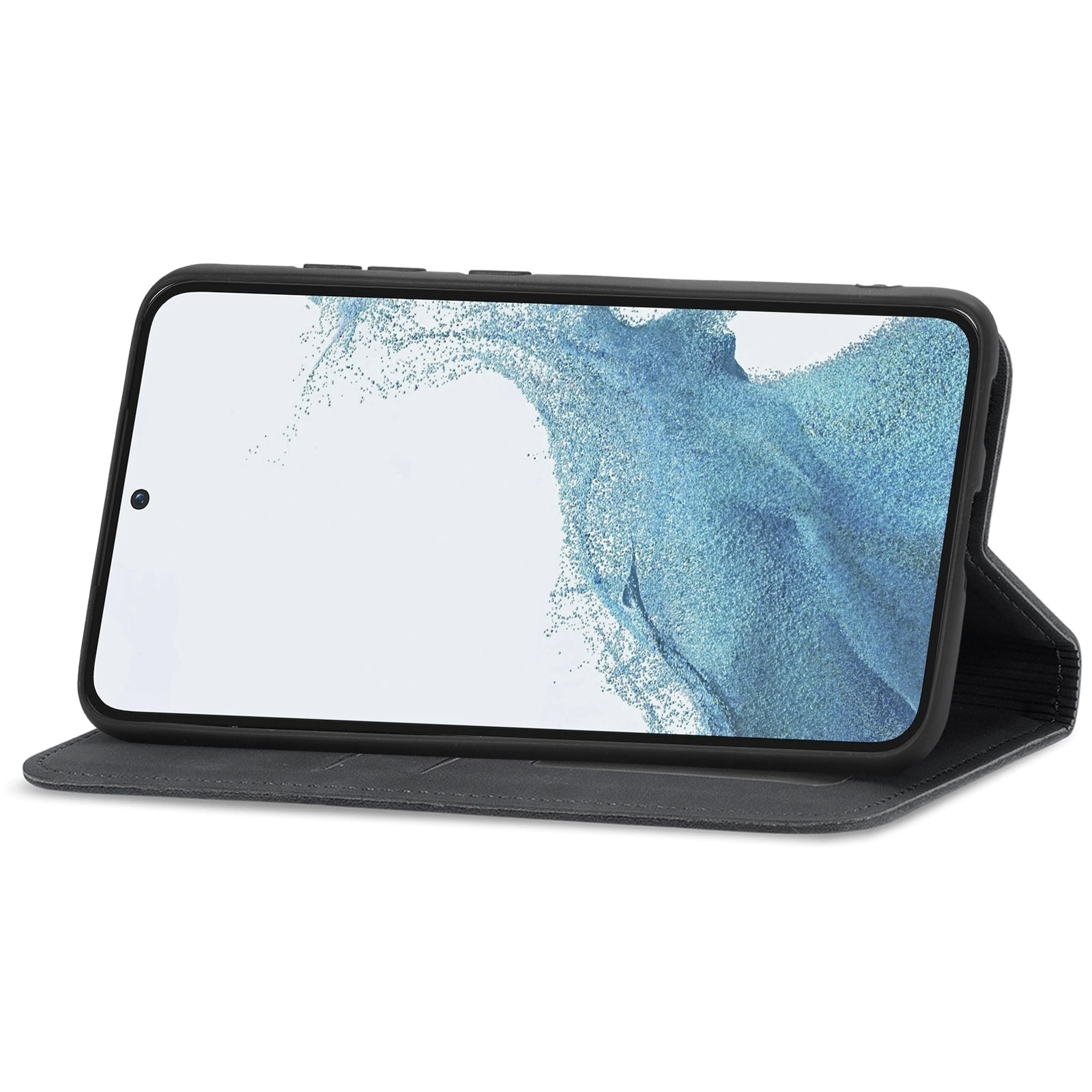 For Samsung Galaxy S23 Skin-Touch Magnetic Phone Stand Cover Anti-Scratch Cell Phone Case