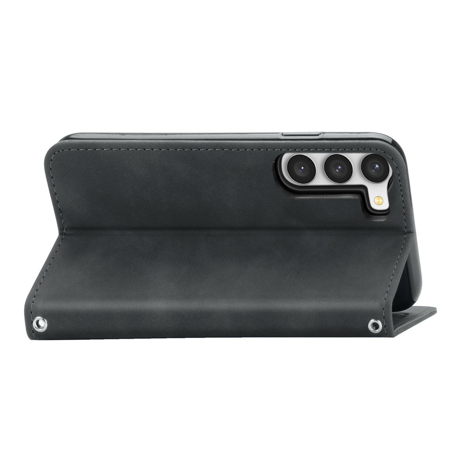 For Samsung Galaxy S23 Skin-Touch Magnetic Phone Stand Cover Anti-Scratch Cell Phone Case