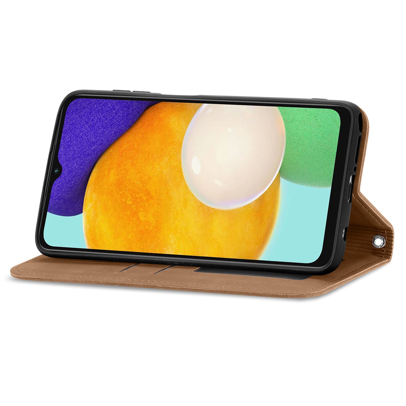 For Samsung Galaxy A13 5G / A04s 4G (164.7 x 76.7 x 9.1 mm) Cell Phone Case Skin-Touch Magnetic Phone Stand Cover