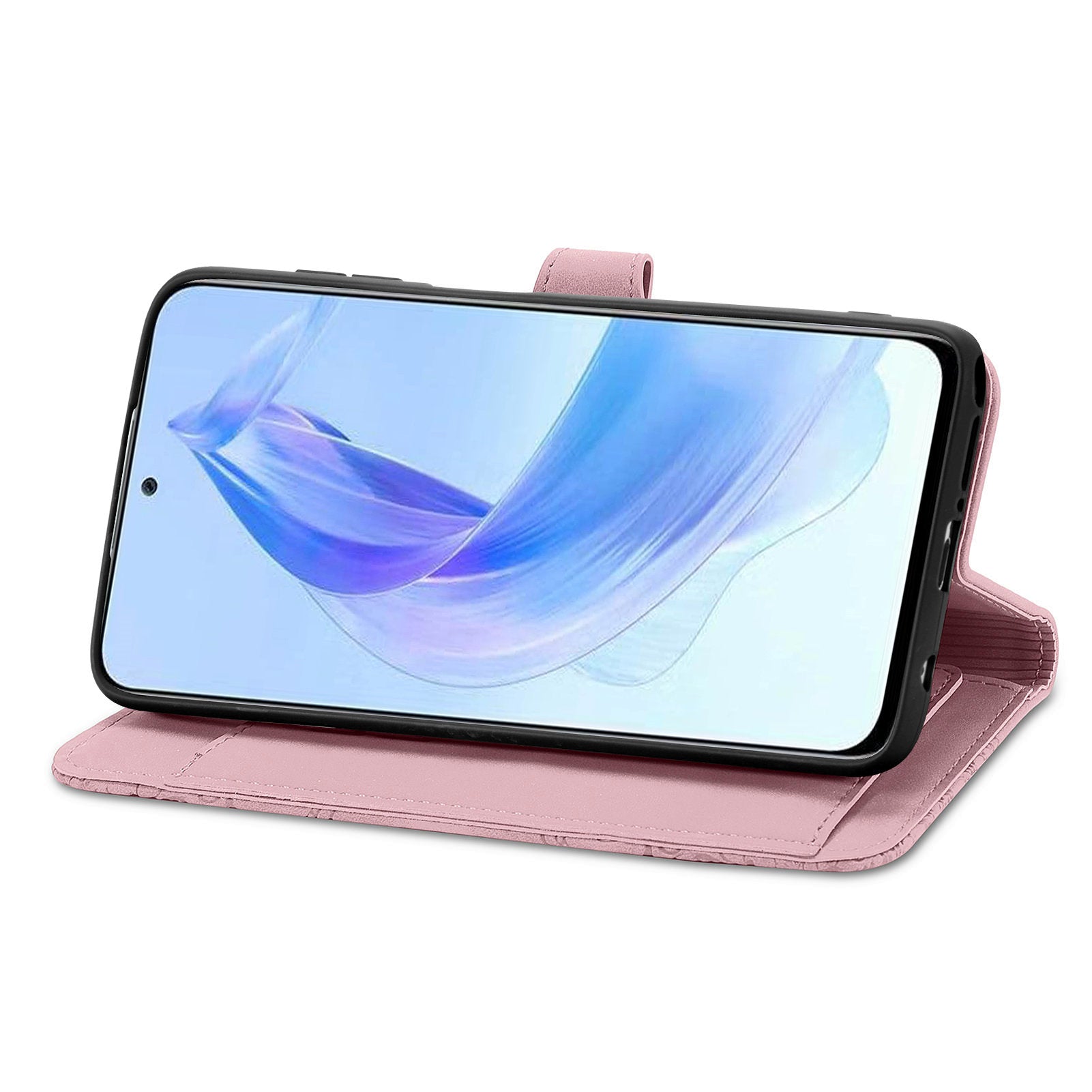 For Honor X50i 5G / 90 Lite 5G Wallet Case Flower Imprinted PU Leather Folio Phone Cover