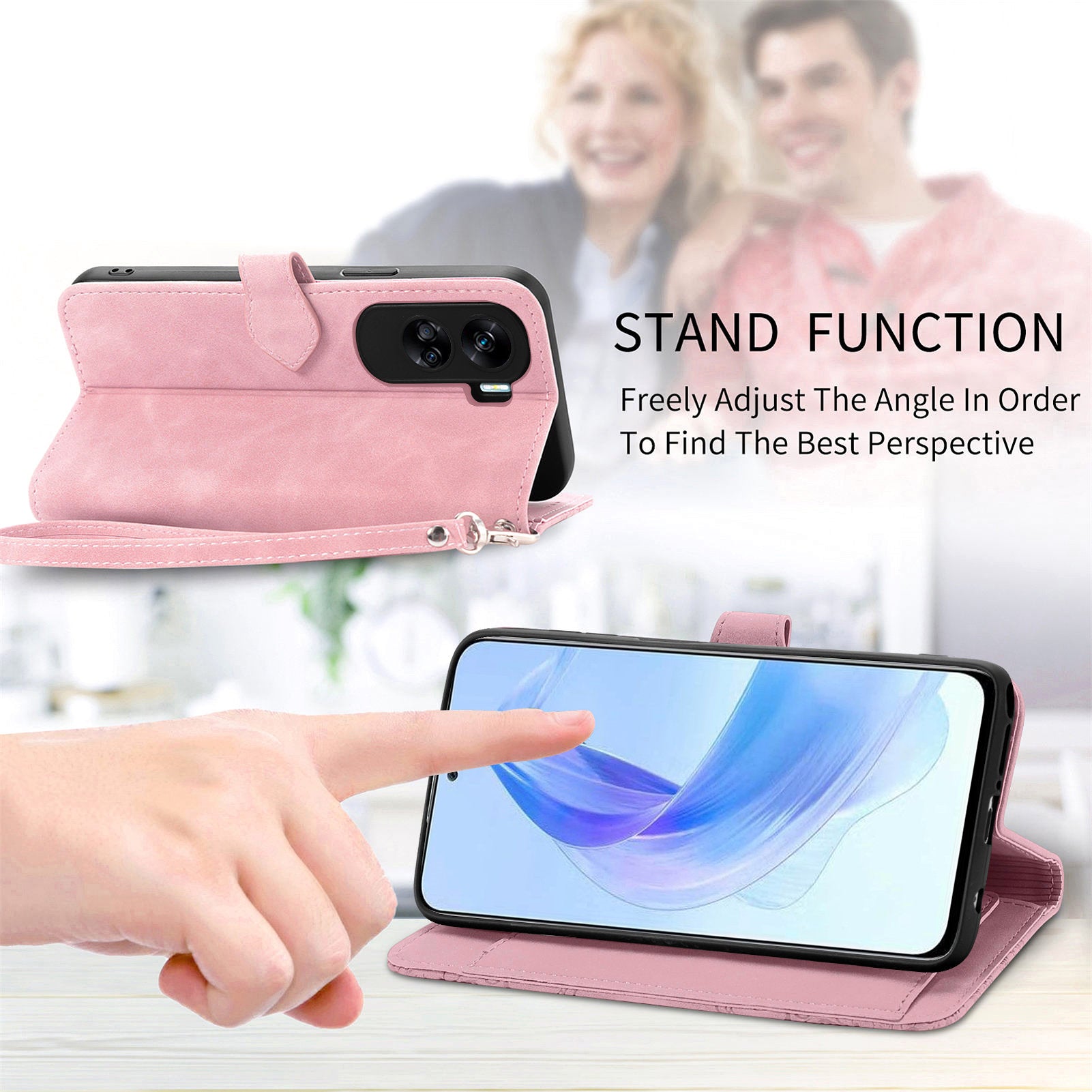 For Honor X50i 5G / 90 Lite 5G Wallet Case Flower Imprinted PU Leather Folio Phone Cover
