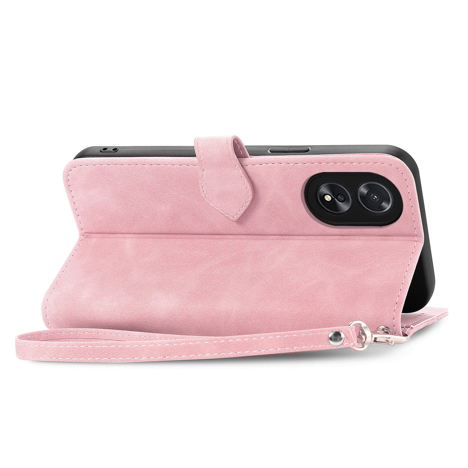 For Oppo A38 4G / A18 4G Case Flower Imprinted Leather Zipper Wallet Phone Cover