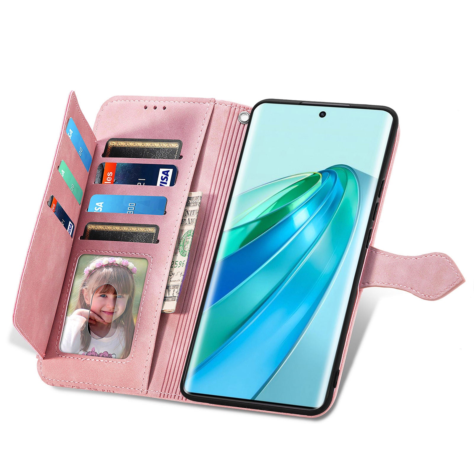 For Honor X40 5G / Magic5 Lite 5G / X9a 5G Case Magnetic Flower Imprinted Phone Wallet Cover
