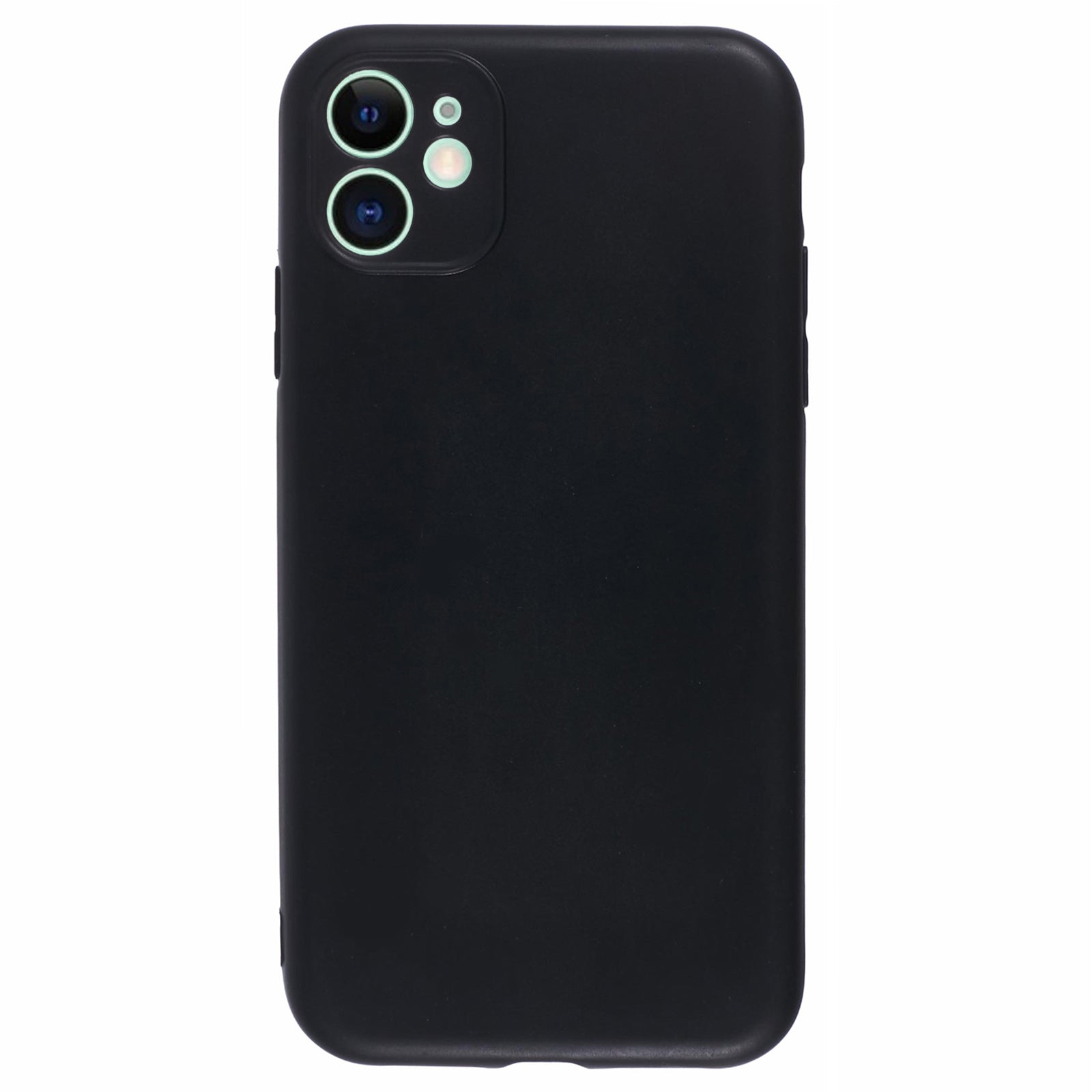 For iPhone 11 Black Case Glossy Surface Soft TPU Back Phone Cover