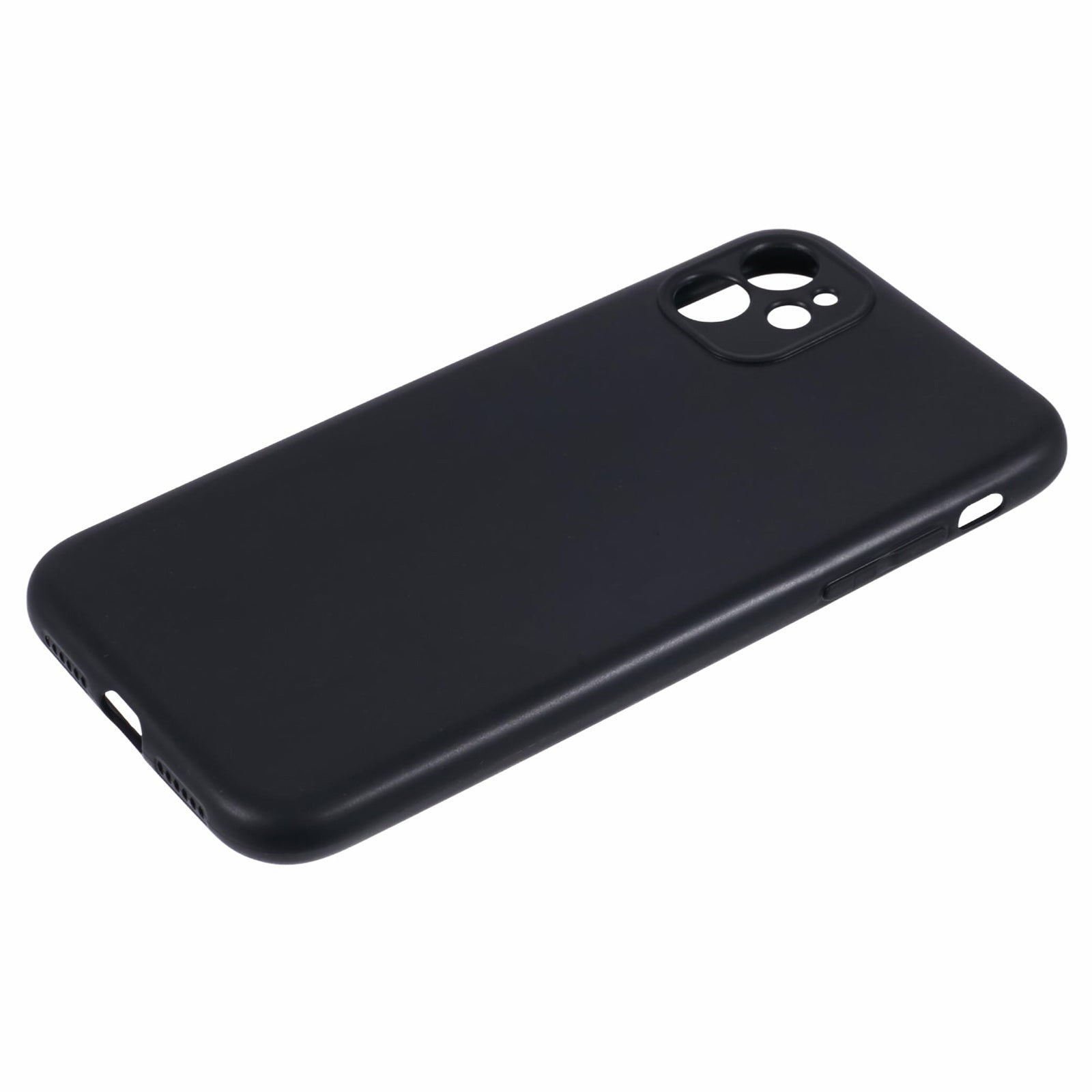 For iPhone 11 Black Case Glossy Surface Soft TPU Back Phone Cover
