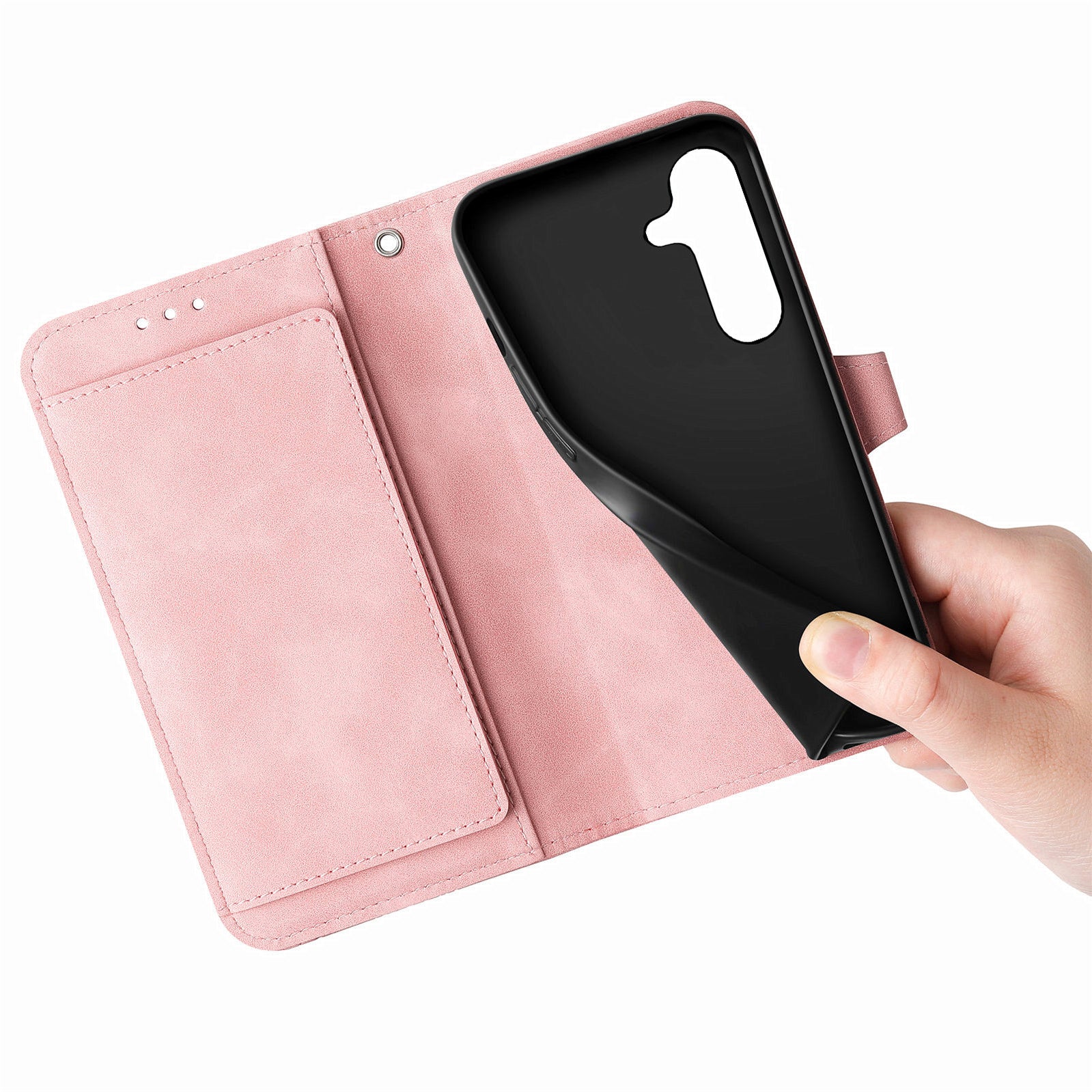 For Samsung Galaxy A15 4G / 5G Case Flower PU Leather Zipper Flip Folio Wallet Phone Cover