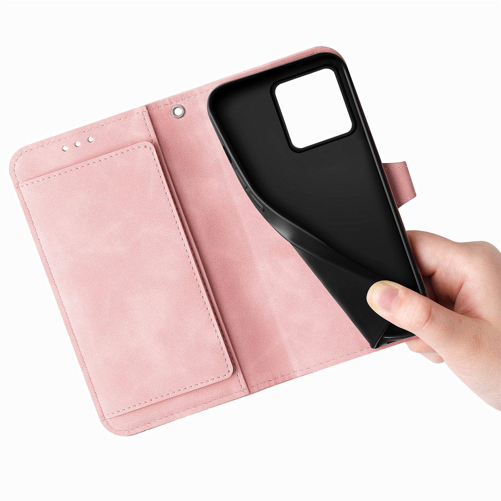 For Motorola Edge 40 Neo 5G Case Zipper Wallet Leather Phone Cover Flower Imprinted