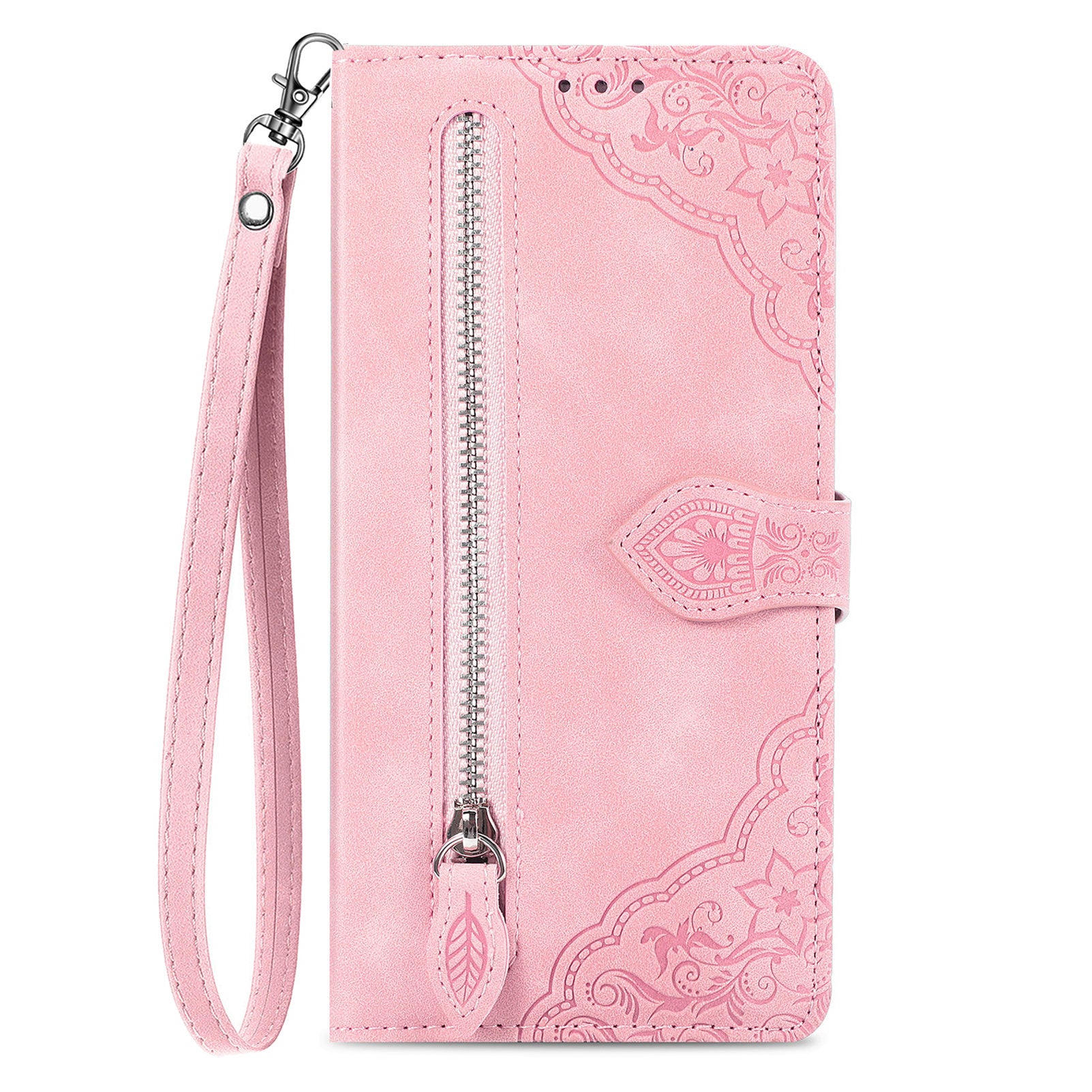 For Motorola Moto G14 4G Case Flower Imprinted Anti-Scratch Leather Flip Phone Cover