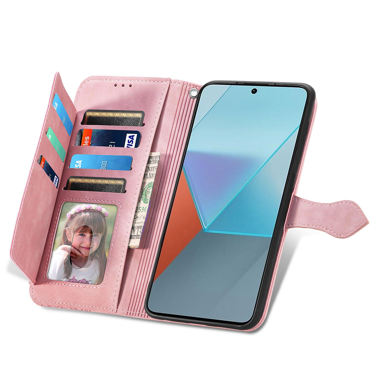 For Xiaomi Redmi Note 13 Pro 5G / Poco X6 5G Case Flower Imprinted Leather Full Body Protection Phone Cover