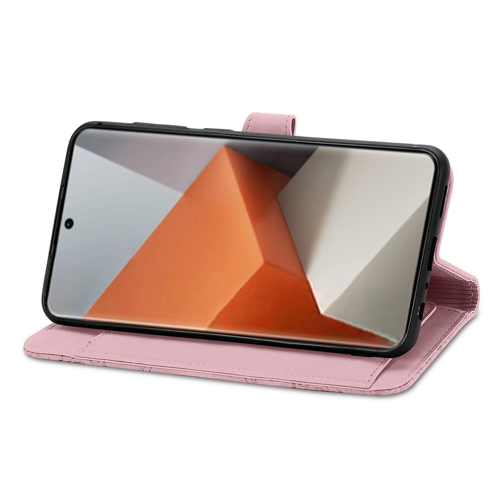 For Xiaomi Redmi Note 13 Pro+ 5G Leather Wallet Case Zipper Pocket Flower Phone Cover
