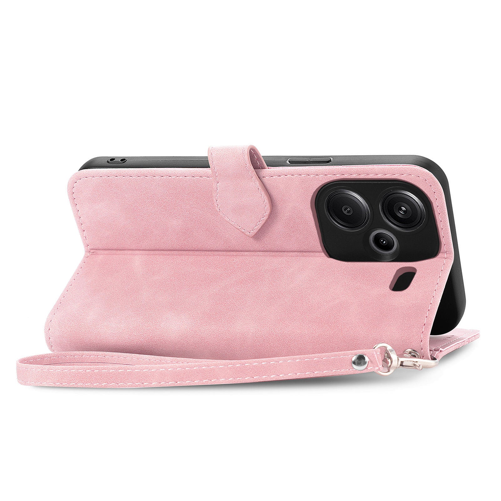 For Xiaomi Redmi Note 13 Pro+ 5G Leather Wallet Case Zipper Pocket Flower Phone Cover