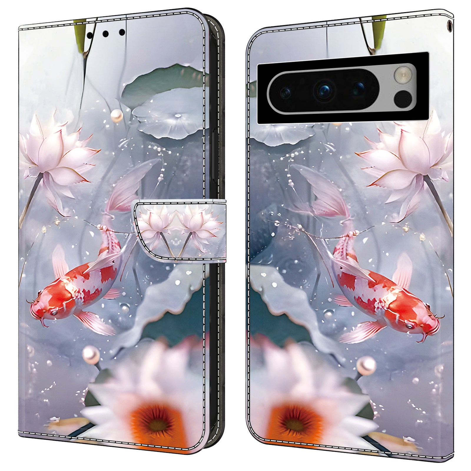 For Google Pixel 9 Case PU Leather Wallet Flip Phone Cover Pattern Printing
