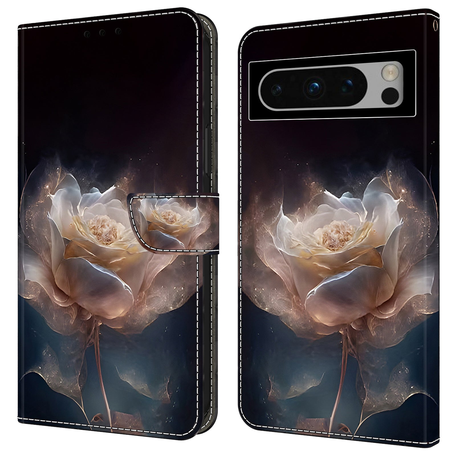 For Google Pixel 9 Case PU Leather Wallet Flip Phone Cover Pattern Printing