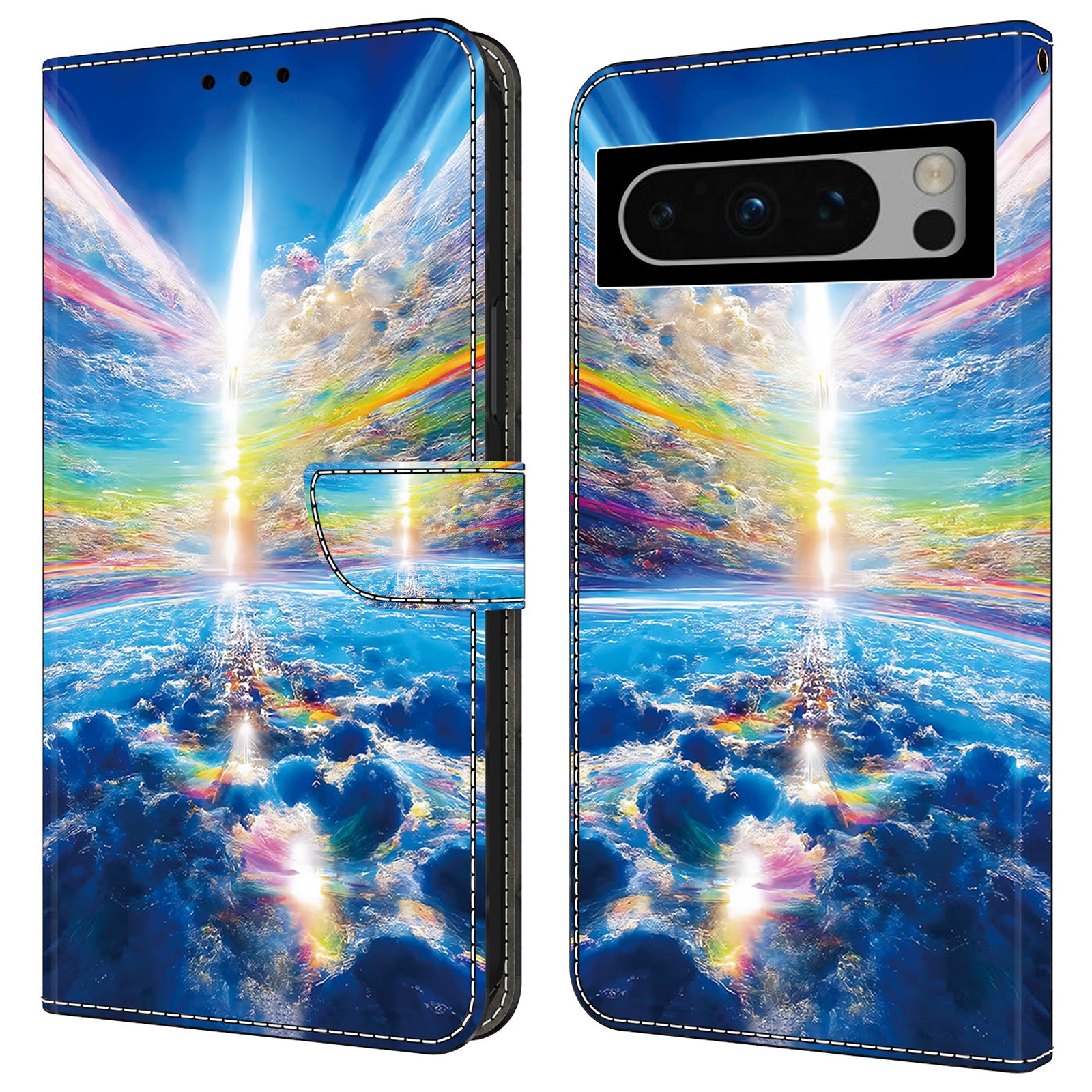 For Google Pixel 9 Case PU Leather Wallet Flip Phone Cover Pattern Printing