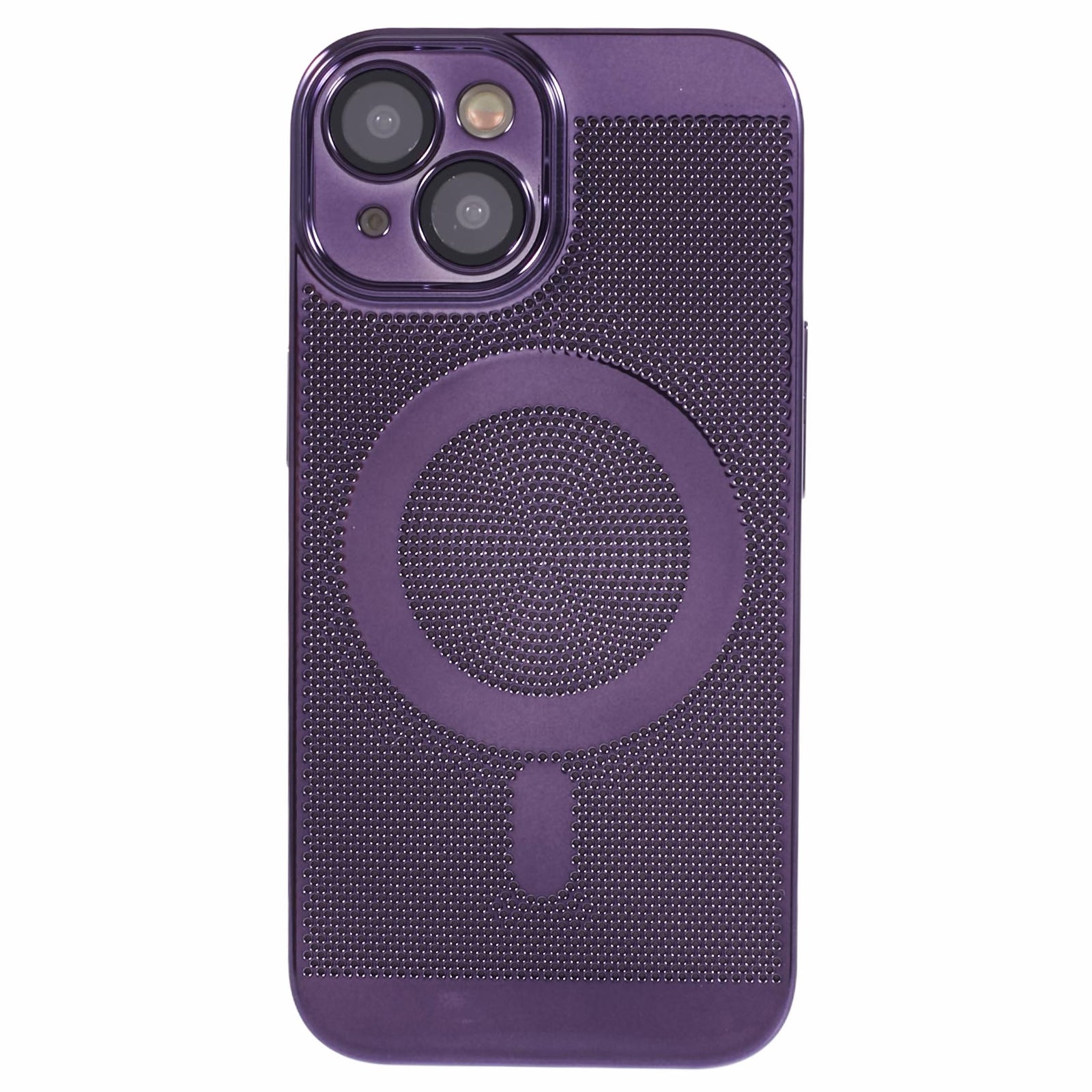 SY Series For iPhone 14 Magnetic Case Heat Dissipation Electroplating PC Cover with Lens Film
