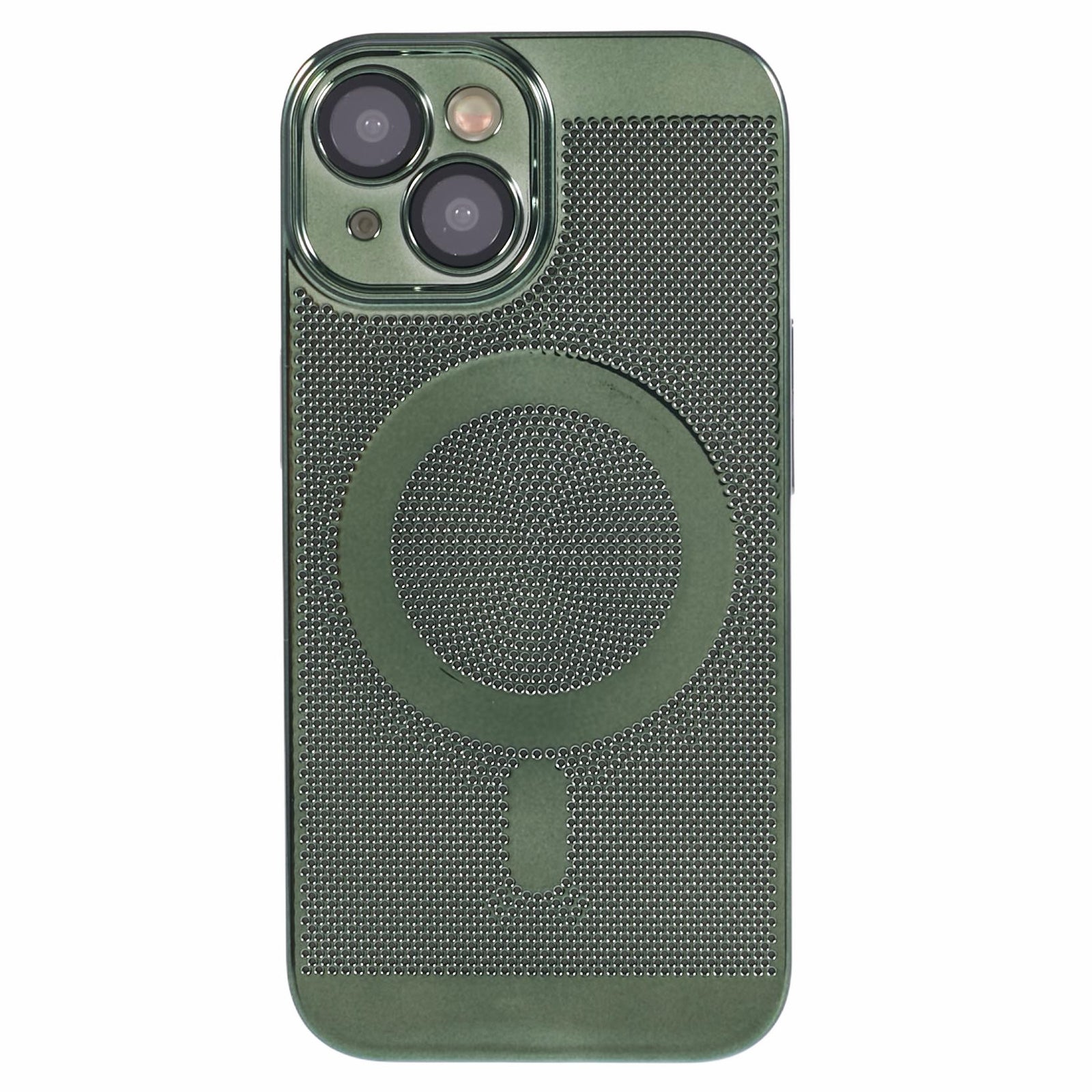SY Series For iPhone 14 Magnetic Case Heat Dissipation Electroplating PC Cover with Lens Film