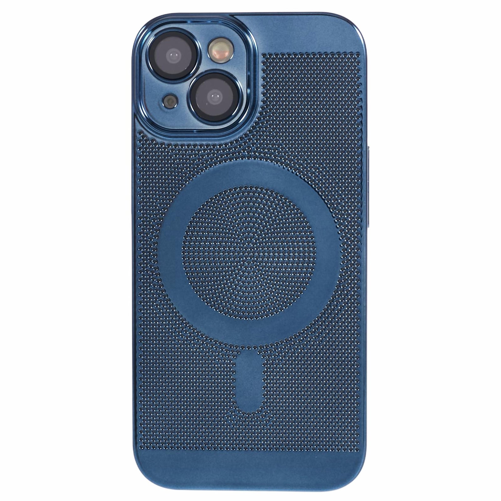 SY Series For iPhone 14 Magnetic Case Heat Dissipation Electroplating PC Cover with Lens Film