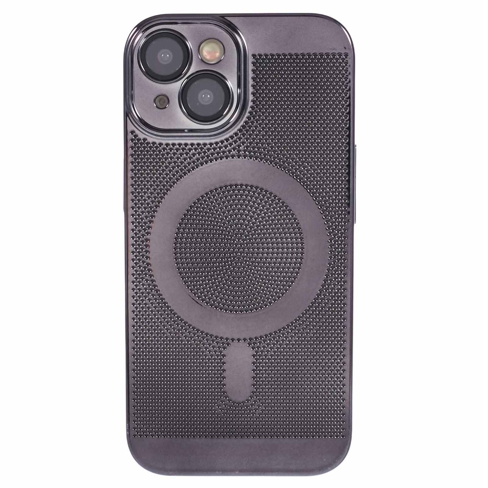 SY Series For iPhone 14 Magnetic Case Heat Dissipation Electroplating PC Cover with Lens Film