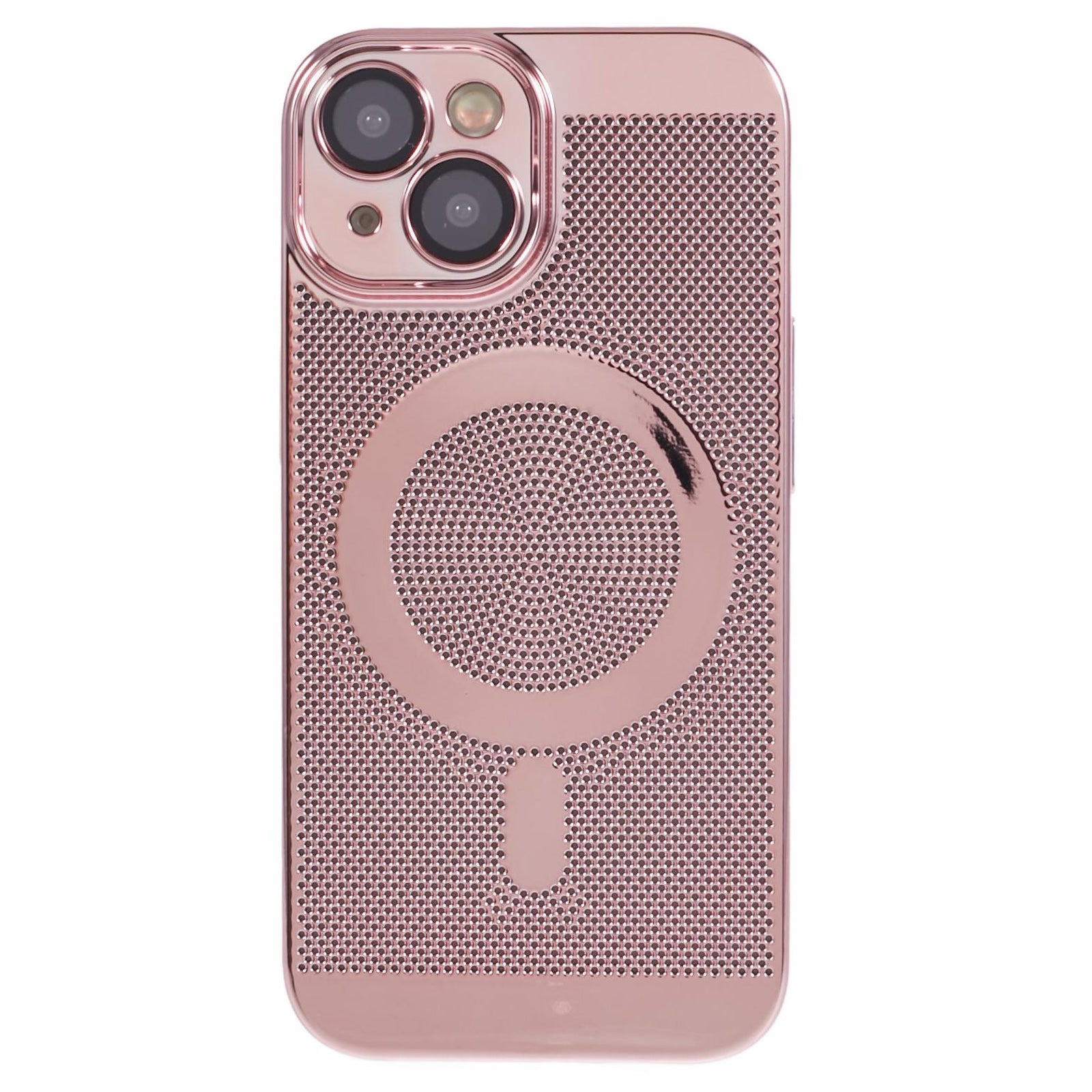 SY Series For iPhone 14 Magnetic Case Heat Dissipation Electroplating PC Cover with Lens Film