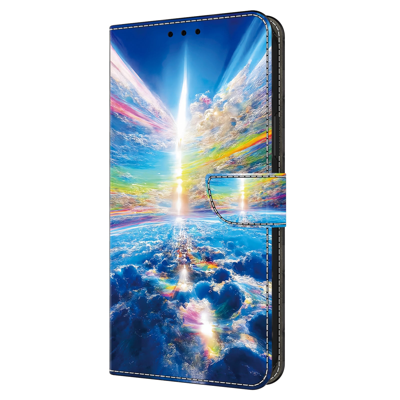 For Sony Xperia 1 V Cover PU Leather Closure Folio Phone Case Magnetic Phone Protective Shell