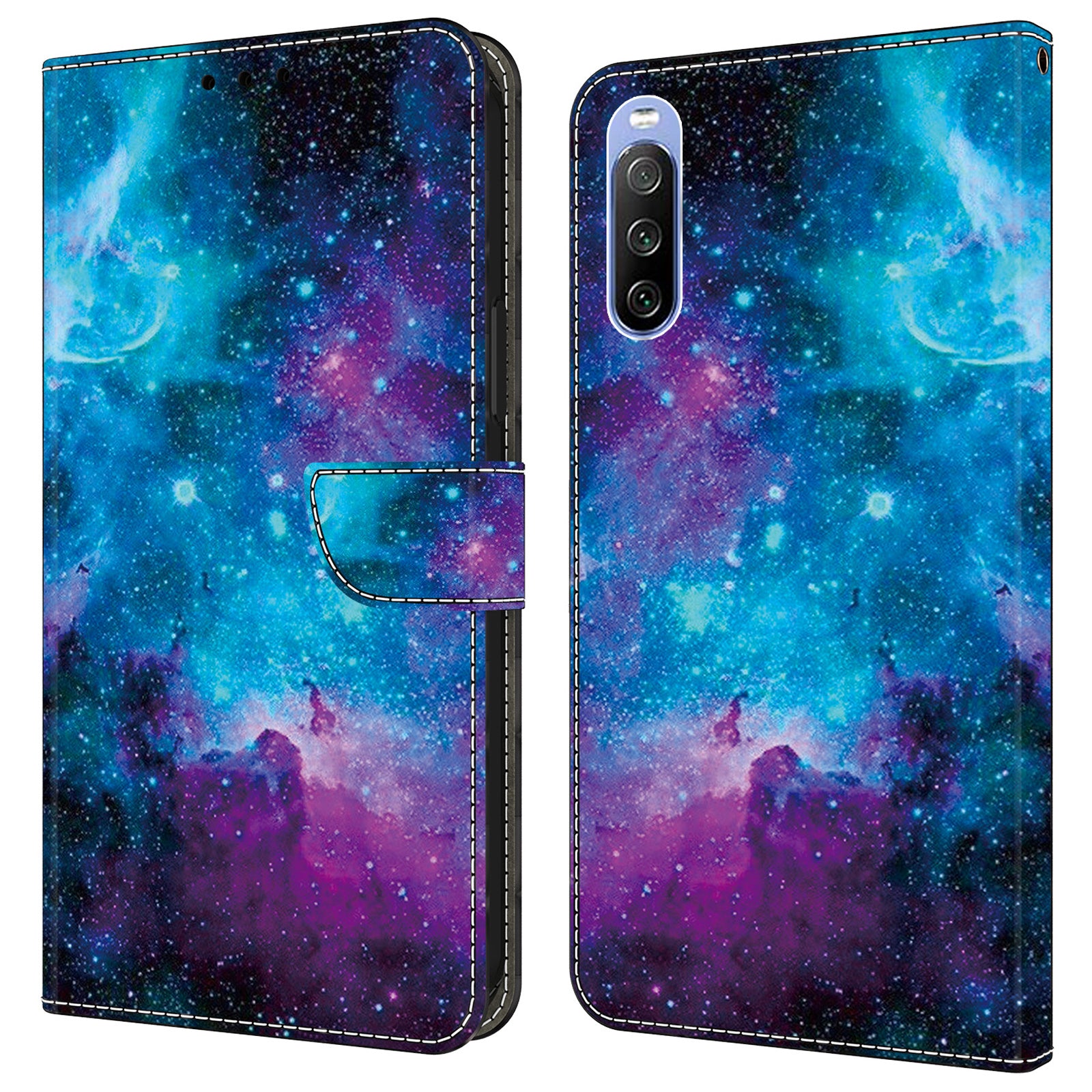 For Sony Xperia 10 V Magnetic Case PU Leather r Pattern Printing Phone Wallet Cover