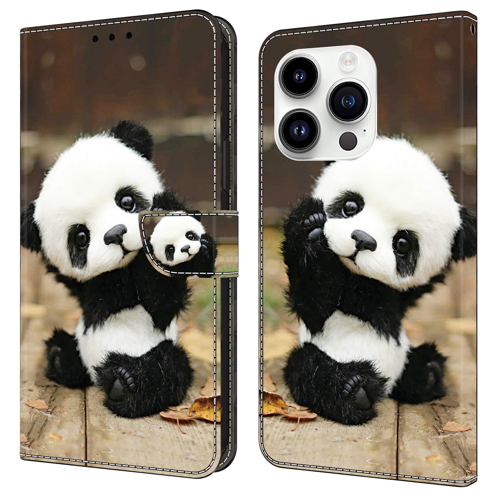 For iPhone 14 Pro Max Wallet Case Pattern Printed PU Leather Magnetic Flip Phone Cover